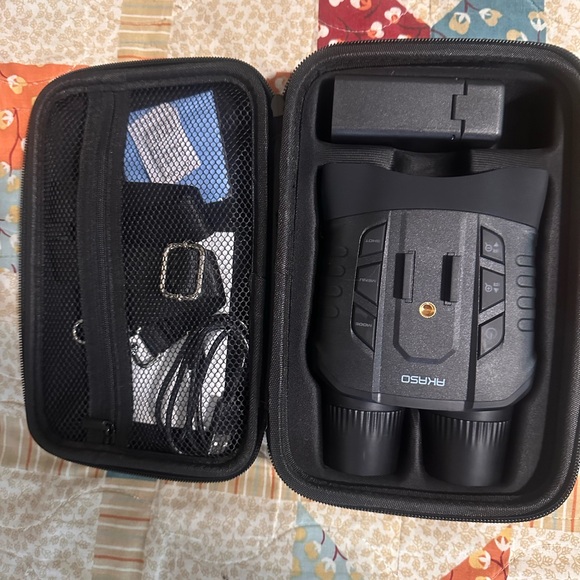Rikaso Black Binoculars with Case